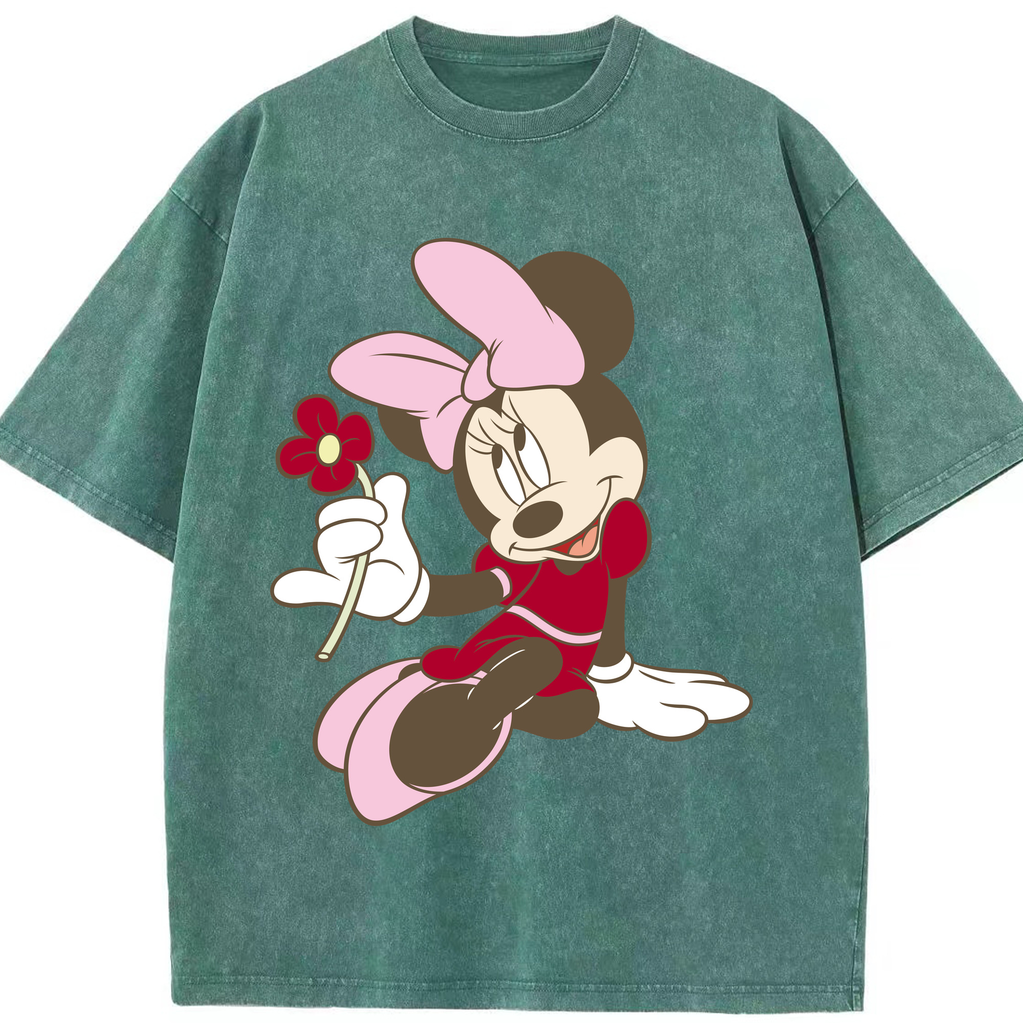 （画像用） ミッキーマウス Mickey Mouse 綿100% ヴィンテージ風 半袖Tシャツ（フロントプリント）